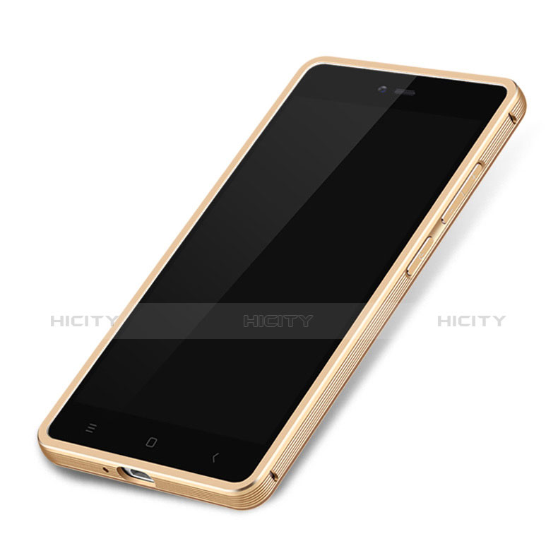 Coque Bumper Luxe Metal et Silicone Etui Housse M01 pour Xiaomi Mi 4i Plus