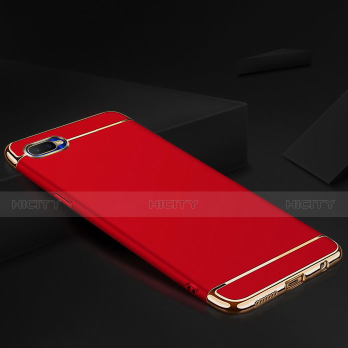 Coque Bumper Luxe Metal et Silicone Etui Housse M02 pour Oppo K1 Rouge Plus