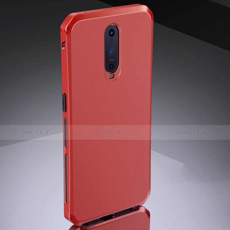 Coque Bumper Luxe Metal et Silicone Etui Housse M02 pour Oppo R17 Pro Rouge Plus