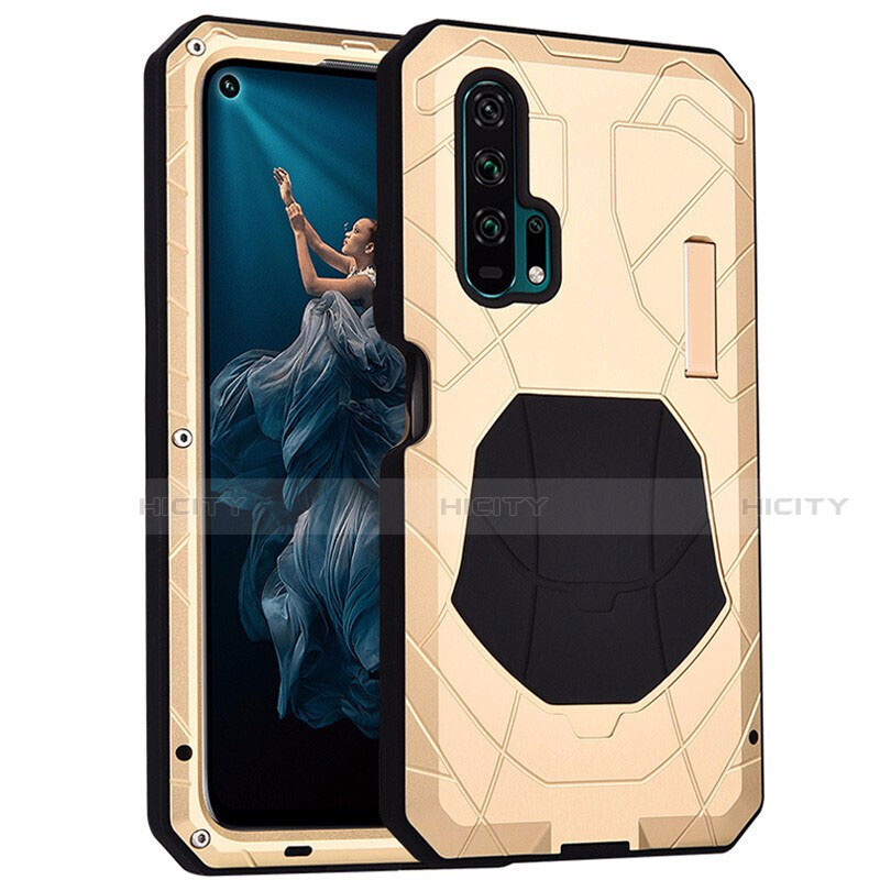 Coque Bumper Luxe Metal et Silicone Etui Housse T01 pour Huawei Honor 20 Pro Or Plus