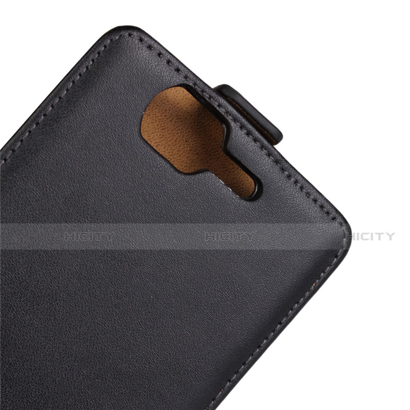 Coque Clapet Portefeuille Cuir pour Wiko Highway Noir Plus