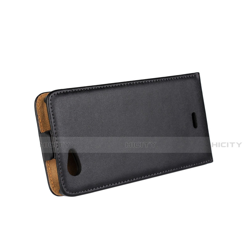 Coque Clapet Portefeuille Cuir pour Wiko Highway Signs Noir Plus