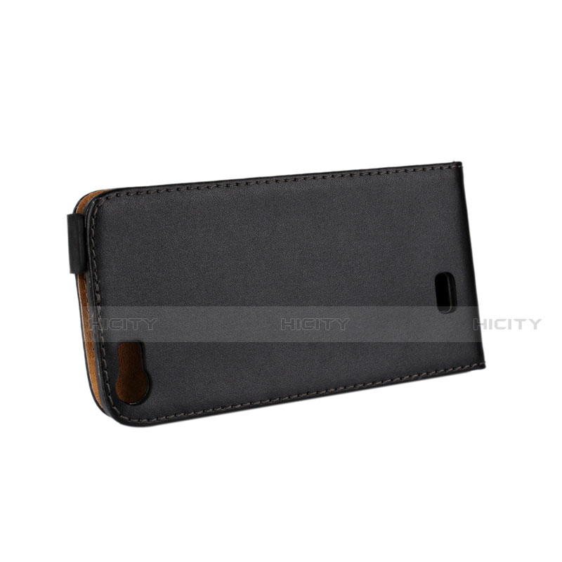 Coque Clapet Portefeuille Cuir pour Wiko Lenny Noir Plus