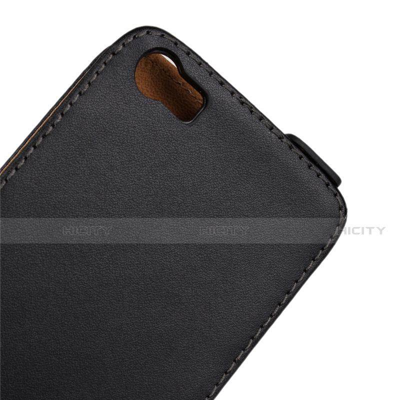 Coque Clapet Portefeuille Cuir pour Wiko Lenny Noir Plus