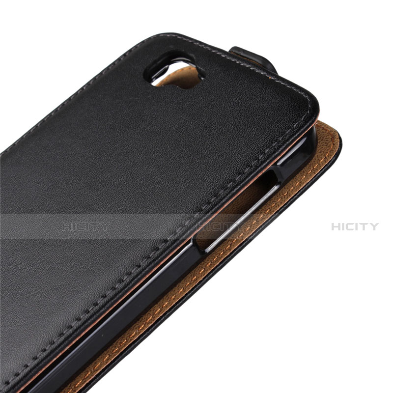 Coque Clapet Portefeuille Cuir pour Wiko Rainbow Noir Plus