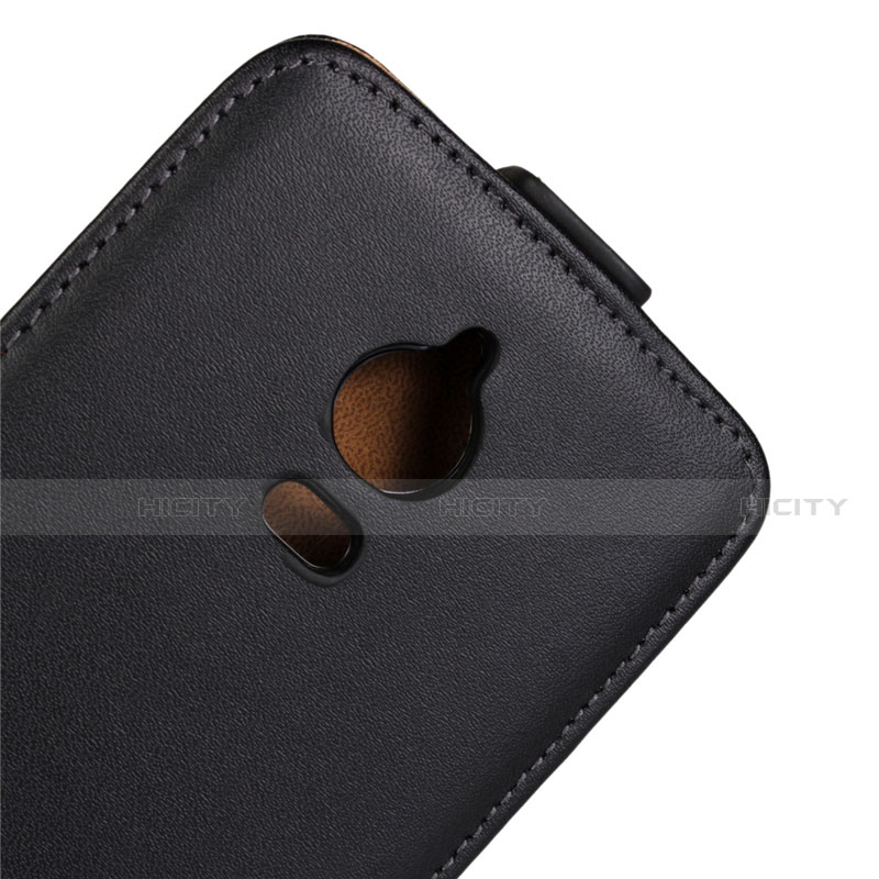 Coque Clapet Portefeuille Cuir pour Wiko Wax Noir Plus