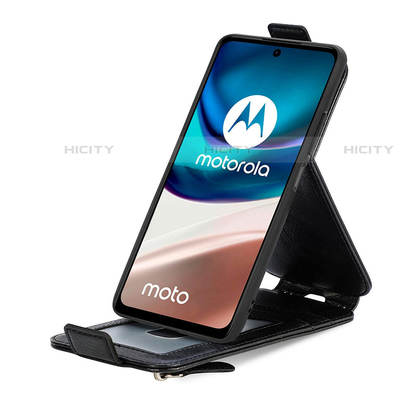 Coque Clapet Portefeuille Cuir S01D pour Motorola Moto E32 Plus