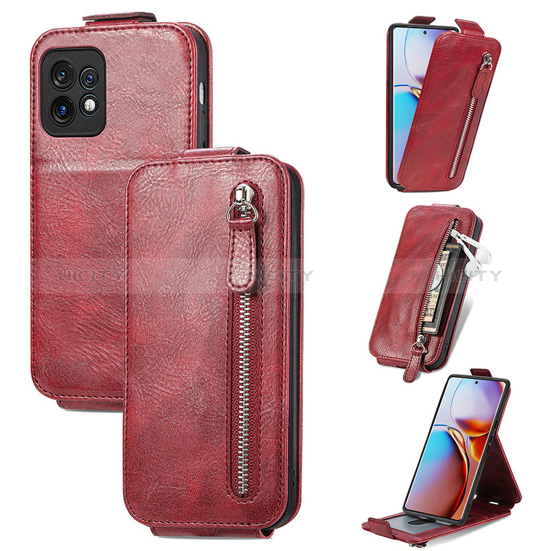 Coque Clapet Portefeuille Cuir S01D pour Motorola Moto X40 5G Plus