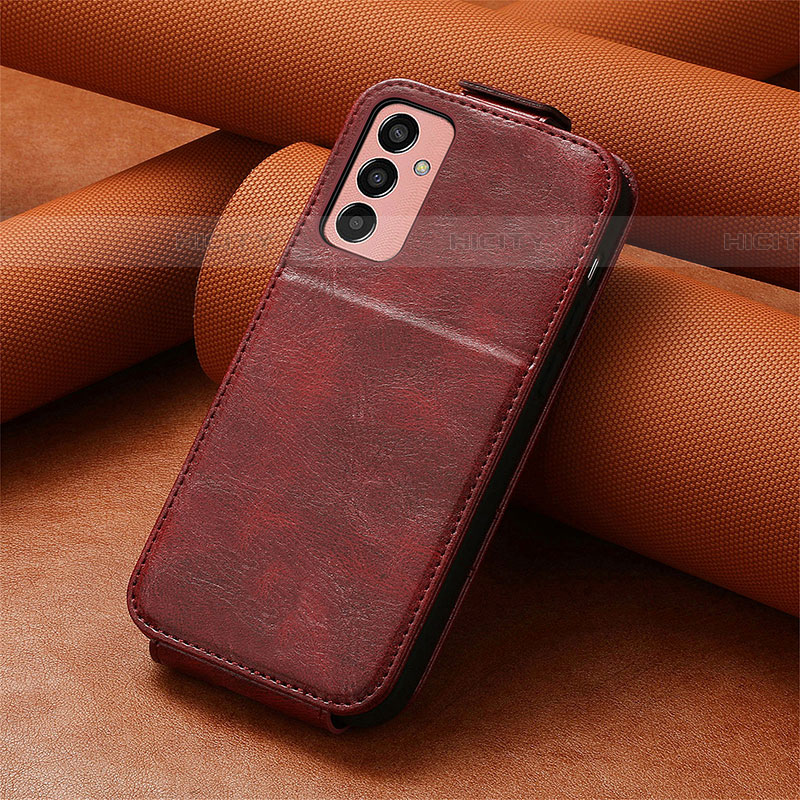 Coque Clapet Portefeuille Cuir S01D pour Samsung Galaxy M13 4G Rouge Plus