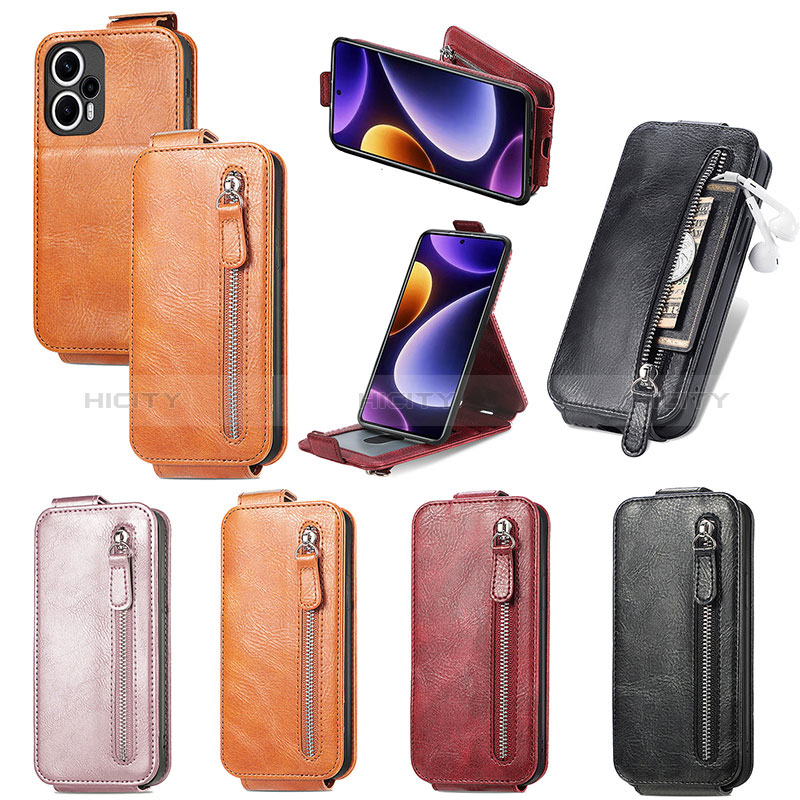 Coque Clapet Portefeuille Cuir S01D pour Xiaomi Poco F5 5G Plus