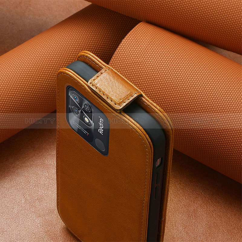 Coque Clapet Portefeuille Cuir S01D pour Xiaomi Redmi 10 India Plus