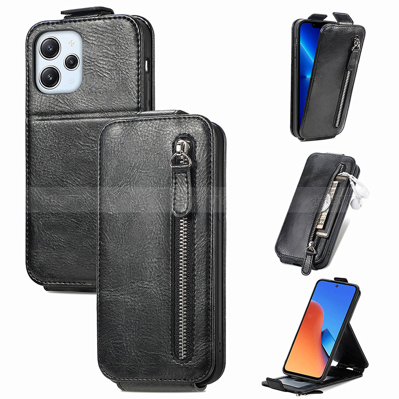 Coque Clapet Portefeuille Cuir S01D pour Xiaomi Redmi 12 4G Plus