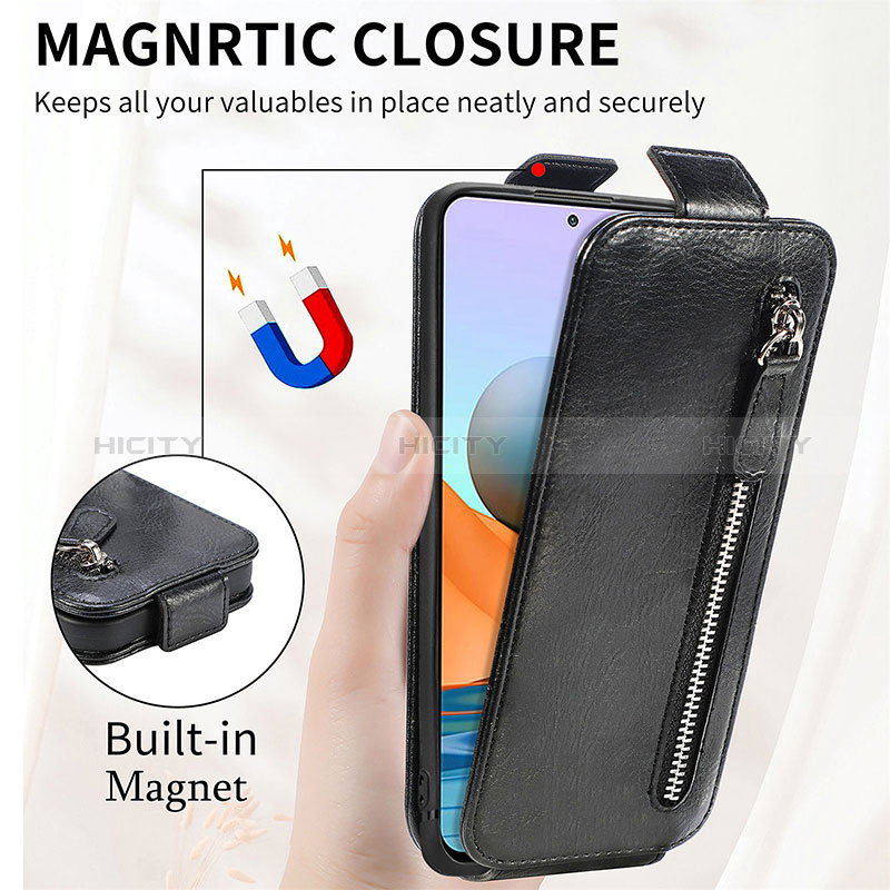 Coque Clapet Portefeuille Cuir S01D pour Xiaomi Redmi Note 10 Pro Max Plus