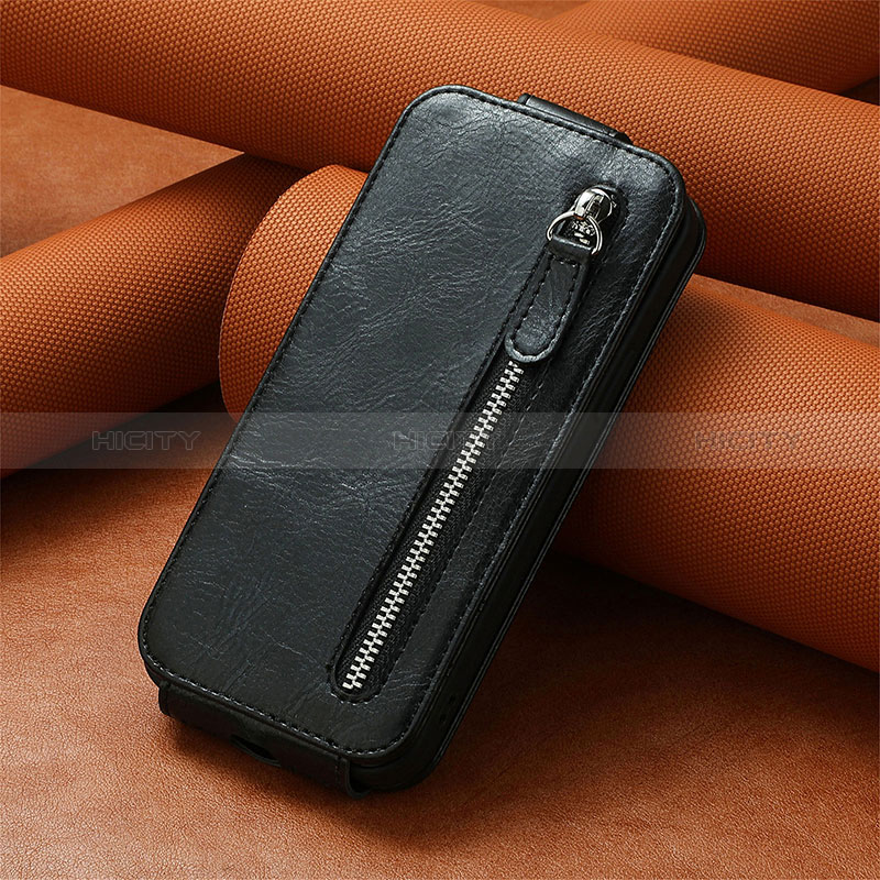 Coque Clapet Portefeuille Cuir S01D pour Xiaomi Redmi Note 11E Pro 5G Noir Plus
