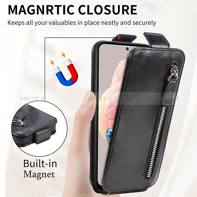 Coque Clapet Portefeuille Cuir S01D pour Xiaomi Redmi Note 12 4G Plus