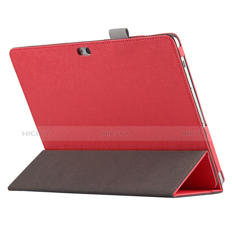 Coque Clapet Portefeuille Livre Cuir L01 pour Huawei MediaPad M2 10.0 M2-A01 M2-A01W M2-A01L Rouge Plus