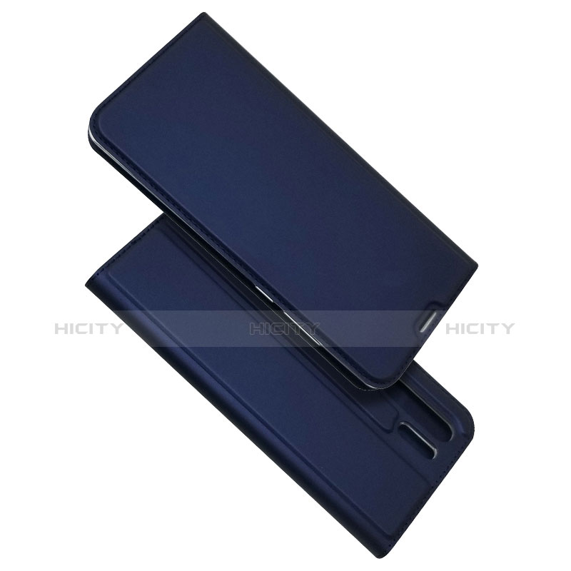 Coque Clapet Portefeuille Livre Cuir L01 pour Huawei P30 Pro Bleu Plus