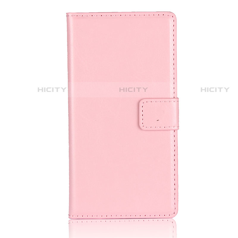 Coque Clapet Portefeuille Livre Cuir L01 pour Sony Xperia XZ1 Compact Rose Plus