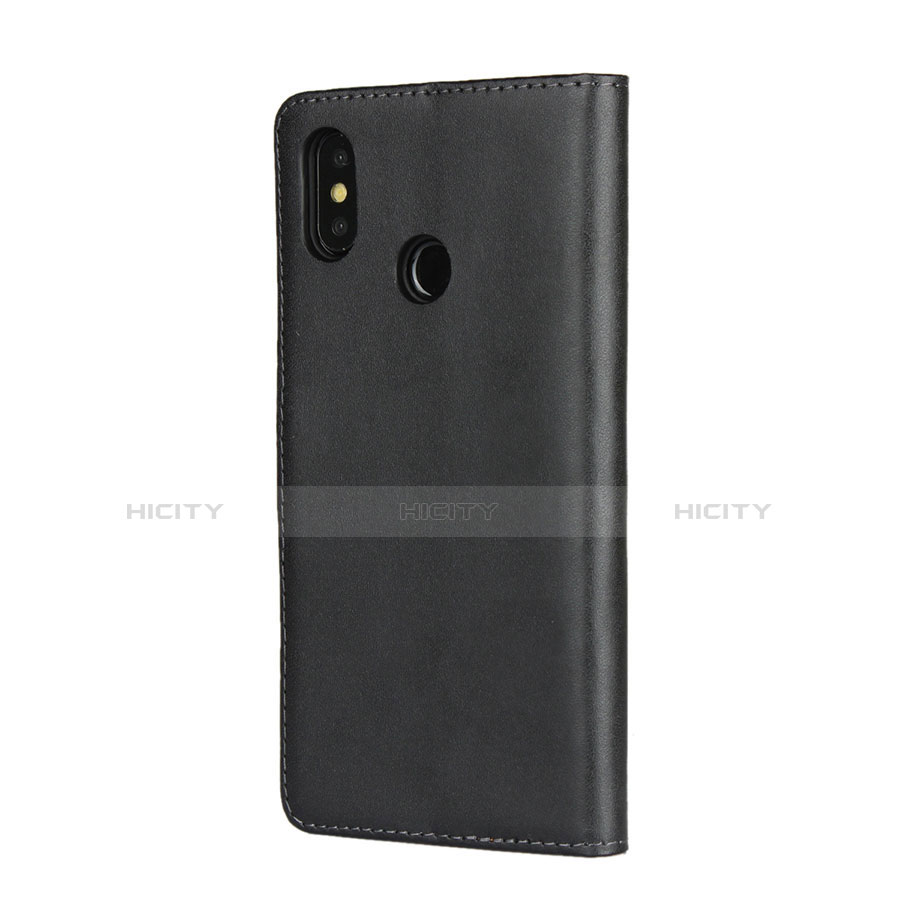 Coque Clapet Portefeuille Livre Cuir L01 pour Xiaomi Mi 8 Noir Plus