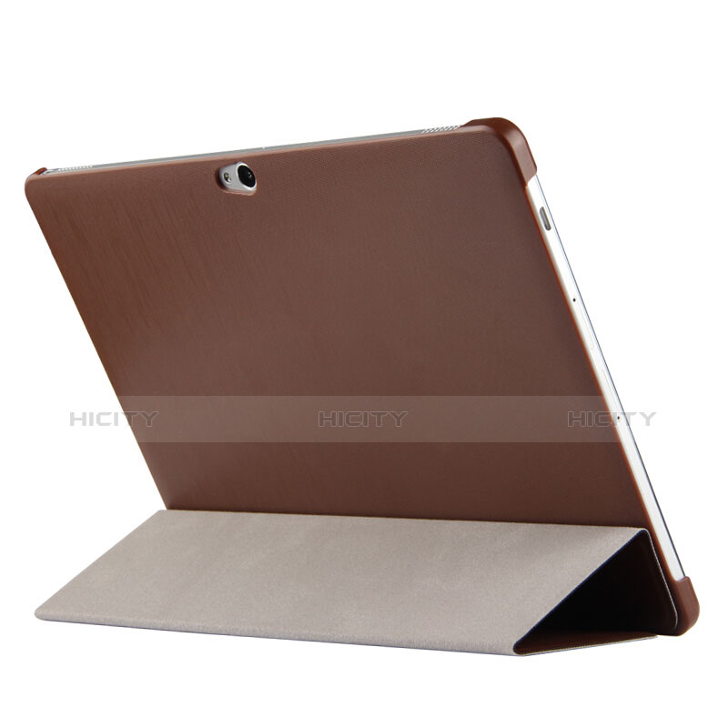 Coque Clapet Portefeuille Livre Cuir L02 pour Huawei MediaPad M2 10.0 M2-A01 M2-A01W M2-A01L Marron Plus