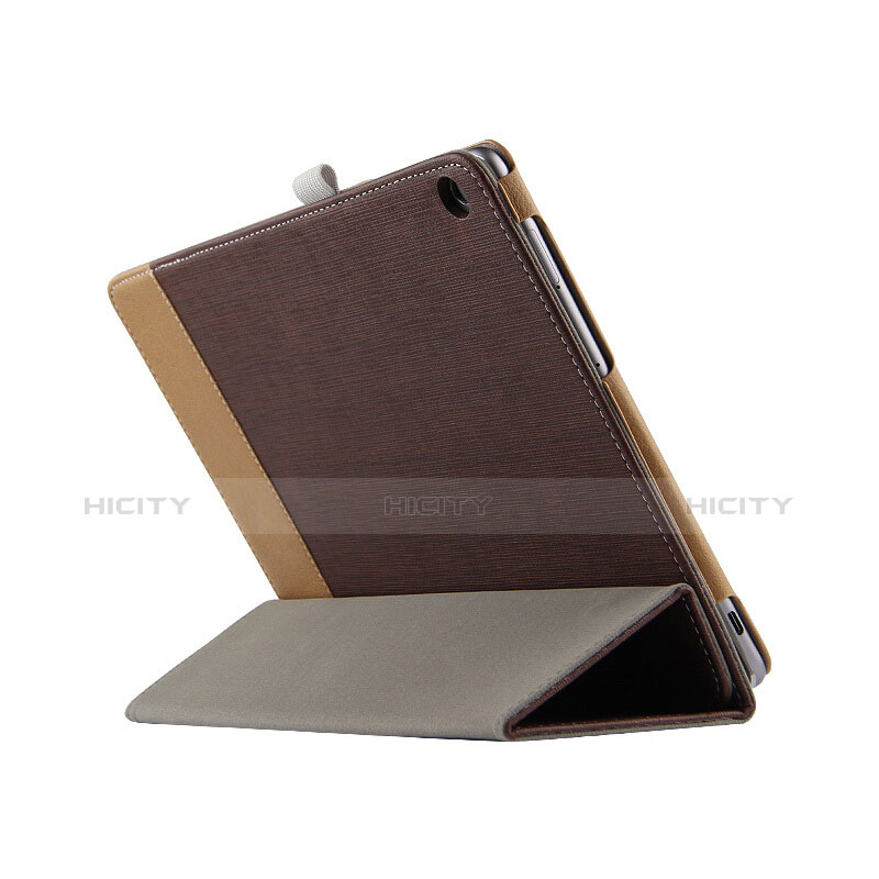 Coque Clapet Portefeuille Livre Cuir L02 pour Huawei MediaPad M3 Lite 10.1 BAH-W09 Marron Plus