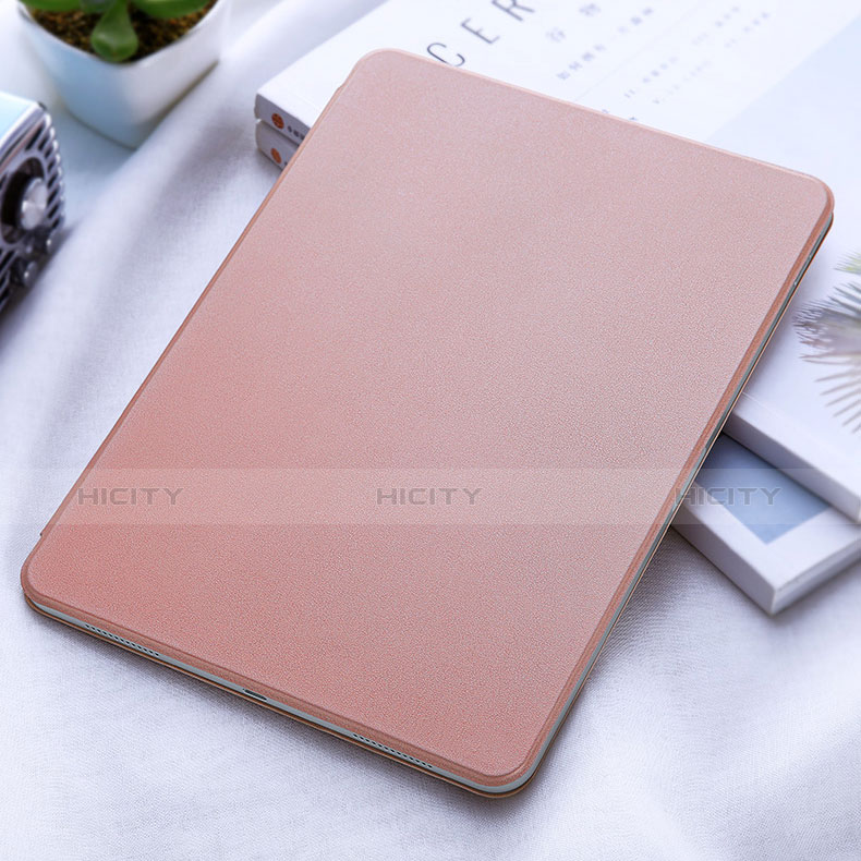 Coque Clapet Portefeuille Livre Cuir L03 pour Apple iPad Pro 12.9 (2018) Rose Plus