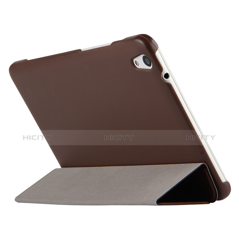 Coque Clapet Portefeuille Livre Cuir L03 pour Huawei Honor Pad 2 Marron Plus