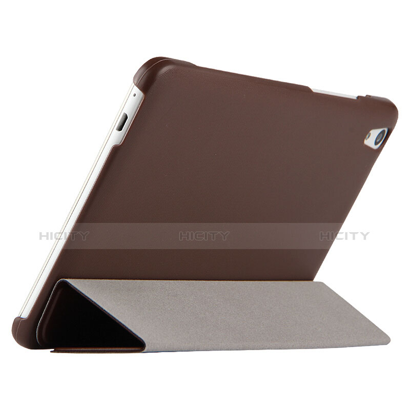 Coque Clapet Portefeuille Livre Cuir L03 pour Huawei Honor Pad 2 Marron Plus