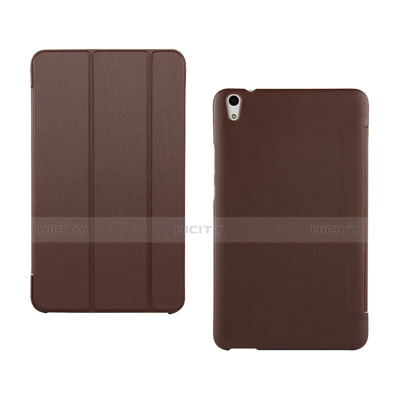 Coque Clapet Portefeuille Livre Cuir L03 pour Huawei Honor Pad 2 Marron Plus