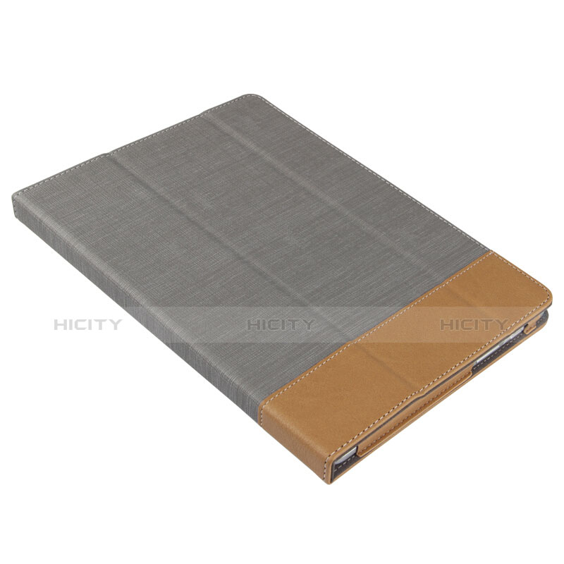 Coque Clapet Portefeuille Livre Cuir L03 pour Huawei MediaPad M2 10.0 M2-A01 M2-A01W M2-A01L Gris Plus