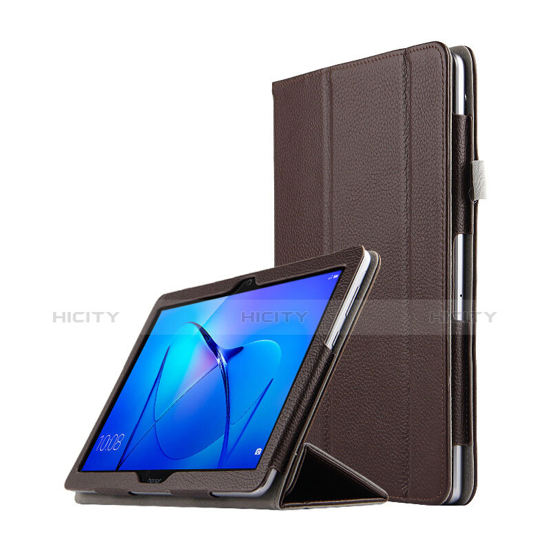 Coque Clapet Portefeuille Livre Cuir L03 pour Huawei MediaPad T3 10 AGS-L09 AGS-W09 Noir Plus