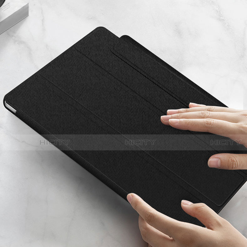 Coque Clapet Portefeuille Livre Cuir L04 pour Apple iPad Pro 11 (2022) Noir Plus