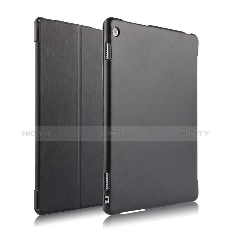 Coque Clapet Portefeuille Livre Cuir L04 pour Huawei MediaPad M3 Lite 10.1 BAH-W09 Noir Plus