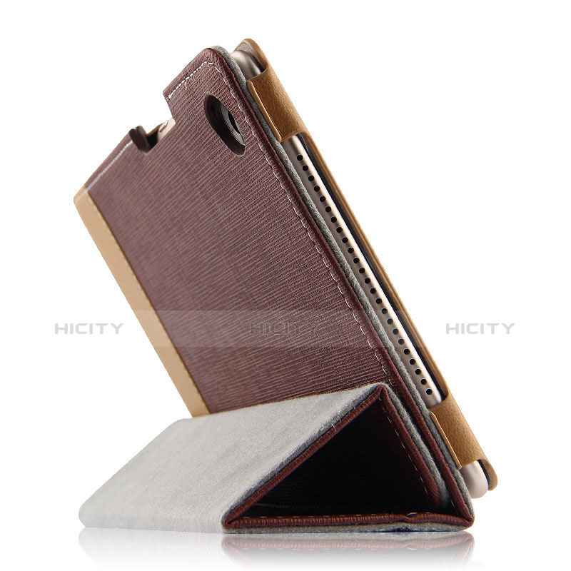 Coque Clapet Portefeuille Livre Cuir L04 pour Huawei MediaPad M5 8.4 SHT-AL09 SHT-W09 Marron Plus