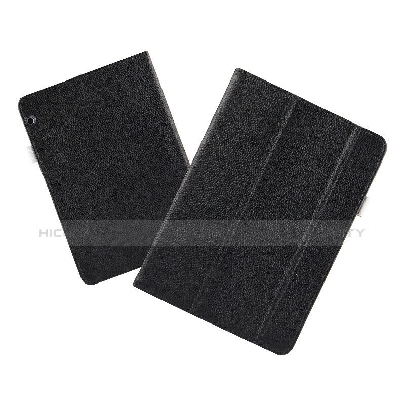 Coque Clapet Portefeuille Livre Cuir L05 pour Huawei MediaPad T3 10 AGS-L09 AGS-W09 Noir Plus