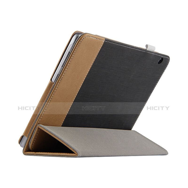 Coque Clapet Portefeuille Livre Cuir L06 pour Huawei MediaPad T3 10 AGS-L09 AGS-W09 Noir Plus