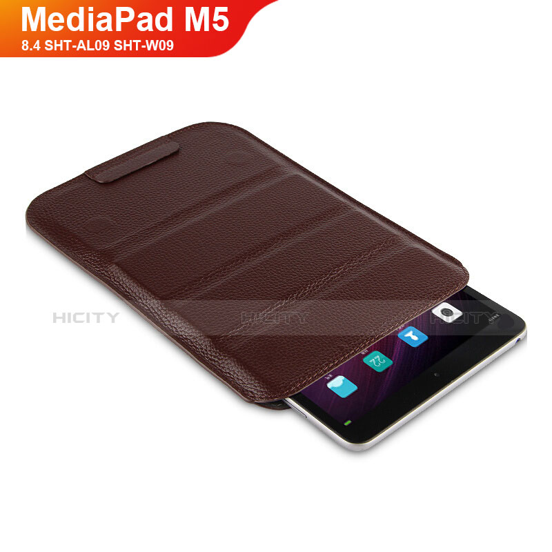 Coque Clapet Portefeuille Livre Cuir L07 pour Huawei MediaPad M5 8.4 SHT-AL09 SHT-W09 Marron Plus