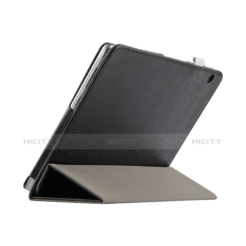 Coque Clapet Portefeuille Livre Cuir L07 pour Huawei MediaPad T3 10 AGS-L09 AGS-W09 Noir Plus