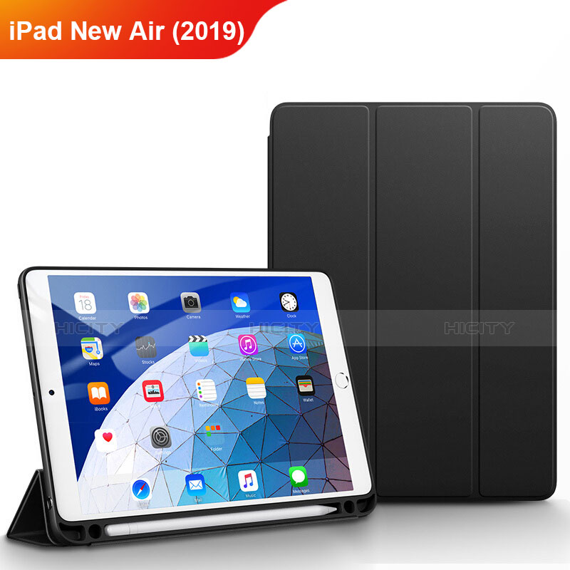 Coque Clapet Portefeuille Livre Cuir pour Apple iPad New Air (2019) 10.5 Noir Plus