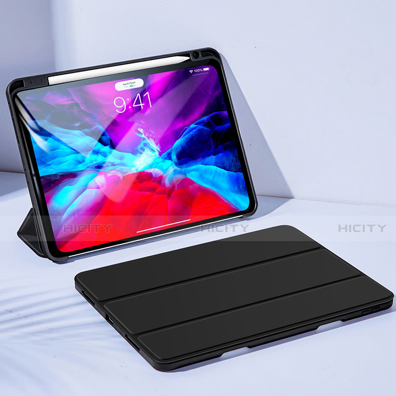 Coque Clapet Portefeuille Livre Cuir pour Apple iPad Pro 12.9 (2021) Noir Plus