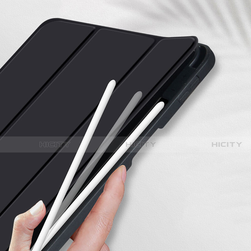 Coque Clapet Portefeuille Livre Cuir pour Apple iPad Pro 12.9 (2021) Noir Plus