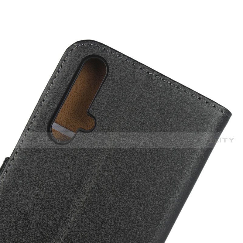 Coque Clapet Portefeuille Livre Cuir pour Huawei Honor 20 Noir Plus