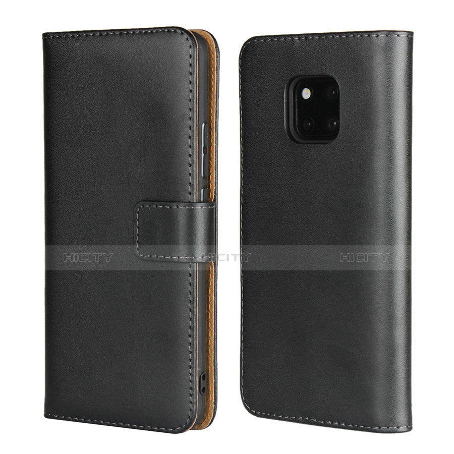 Coque Clapet Portefeuille Livre Cuir pour Huawei Mate 20 Pro Noir Plus