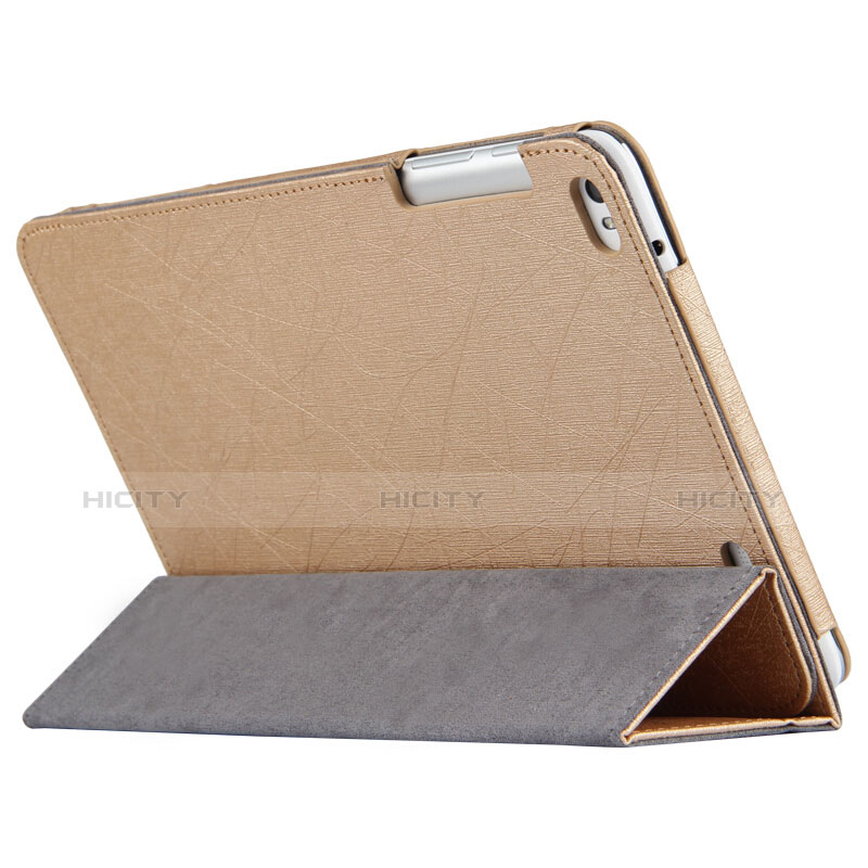 Coque Clapet Portefeuille Livre Cuir pour Huawei Mediapad T1 10 Pro T1-A21L T1-A23L Or Plus