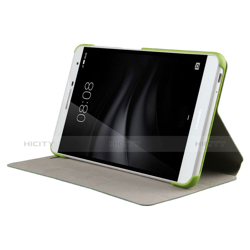 Coque Clapet Portefeuille Livre Cuir pour Huawei MediaPad T2 Pro 7.0 PLE-703L Vert Plus