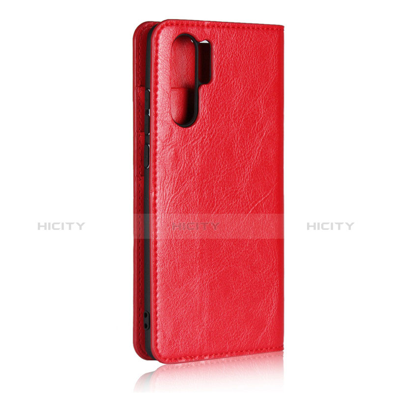 Coque Clapet Portefeuille Livre Cuir pour Huawei P30 Pro New Edition Rouge Plus