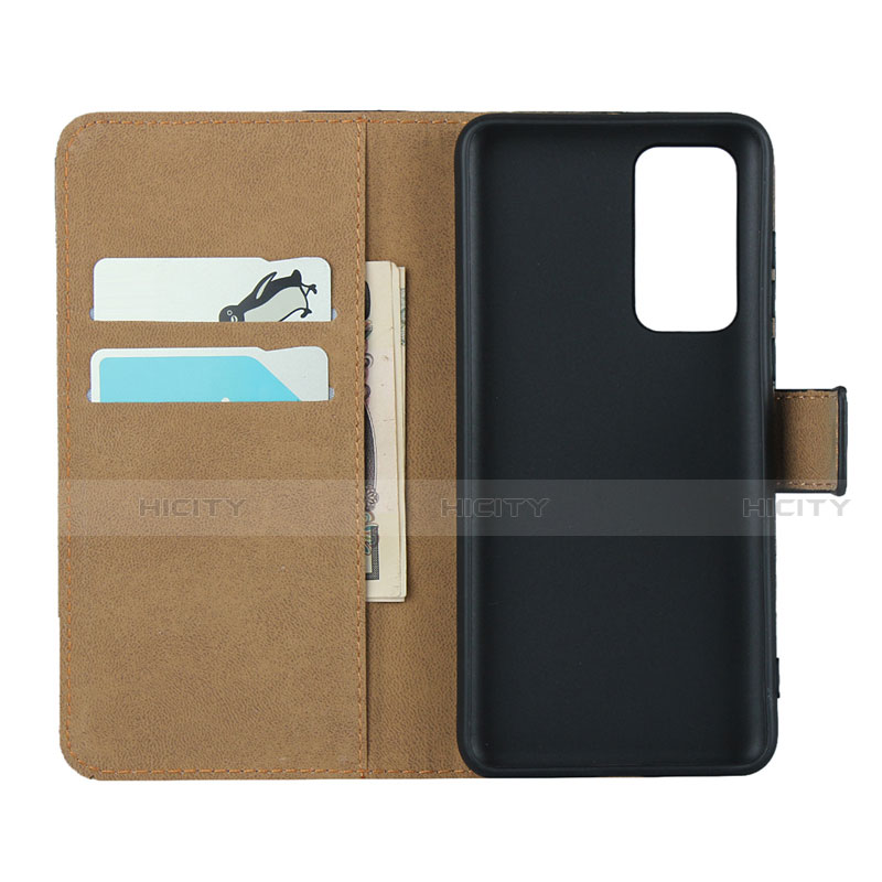 Coque Clapet Portefeuille Livre Cuir pour Huawei P40 Noir Plus