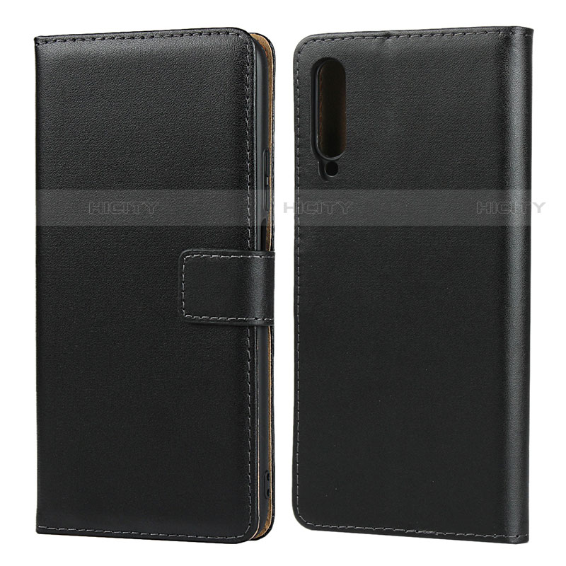 Coque Clapet Portefeuille Livre Cuir pour Huawei Y9s Noir Plus