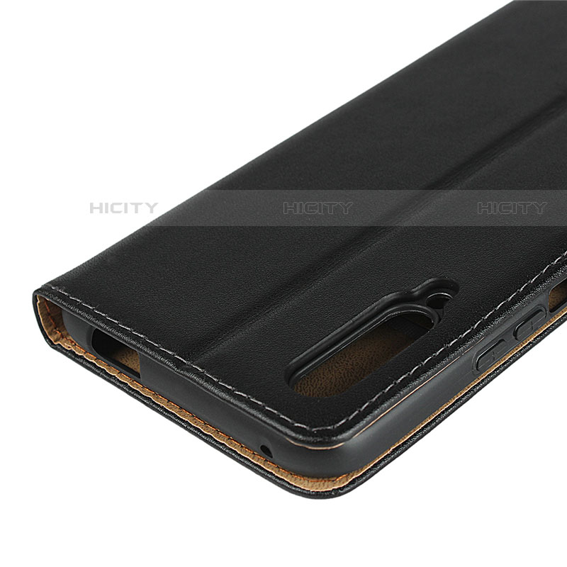 Coque Clapet Portefeuille Livre Cuir pour Huawei Y9s Noir Plus