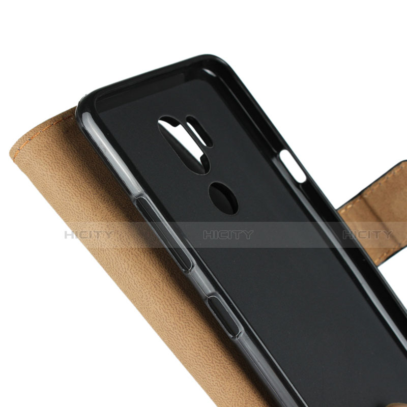 Coque Clapet Portefeuille Livre Cuir pour LG G7 Noir Plus